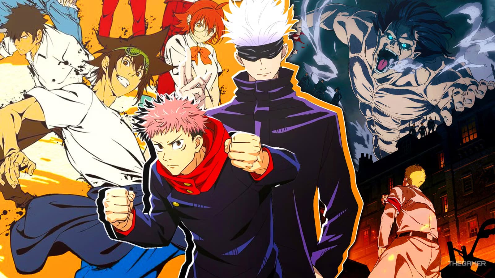 Imagem com personagens do studio mappa em destaque